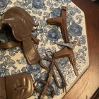 Vintage 1960s Marx Johnny West Accessories Lot Saddle Saddle Bags Blanket More