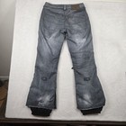 Burton Womens Gore-tex The Jeans Gray Denim Print Vinh Long Snowboard Pants M
