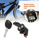 The Lord Of The Tools Electric Bike Battery Lock With 2 Keys Compatible Black 