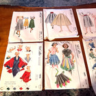 8 Vintage 1950-1960 Mccalls Sewing Patterns Dresses Skirt Apron