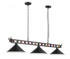  58  Pool Table Light  Industrial Billiard Light With Matte Black Metal Shades 