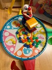 Working  Battery Operated Sears Vintage Big Toy Box Clown Spoon Ball Game 1970s