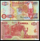 Zambia 50 Kwacha 2007 P 37 Bundle Of 100 Pcs Unc Banknote Money