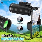40x60 High Definition Monocular Telescope With Smartphone Adapter  Bak Prism Fmc