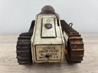 Vintage Marx Tin Metal Tank Toy Ww1 Wind Up Clockwork Mechanism Rubber Tracks