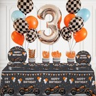  Motorcycle Birthday Party Decorations For Boys  Orange Black Motorcycle 