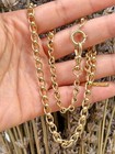 Vintage 14k Yellow Gold Fancy Link Pocket Watch Chain With T-bar