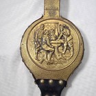 Vintage Wooden And Brass Embossed Fire Bellows