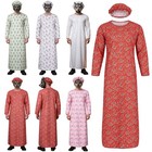 Adult Maxi Dress Granny Style Costume Halloween Outfit Set Comfortable Carnival