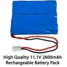 11 1v 2600mah 3 Cell Lithium Ion 18650 28 86wh Rechange Battery Pack With 2 Pin