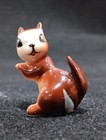 Squirrel Miniature Figurine  Vintage Ceramics Tiny Chipmunk  Desk Decoration