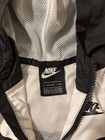 Nike Boys Hooded Full Zip Windbreaker Jacket 2t Black white gray Colorblock