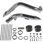 2  Laf Exhaust Pipes For Harley Sportster Softail Silver Wrapped