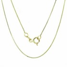 14k Solid Yellow Gold Box Necklace Chain 0 60 Mm 20   Inch Real Gold