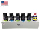 Pit Posse Usa Made 6 Bottle Aerosol Can Rack Shelf Holder Trailer Garage Silver