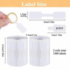2 Rolls Jewelry Price Tags Stickers - 1000 Pcs Self Small  Brown   500pcs   
