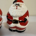 Salt And Pepper Shakers Christmas Santa Ornament Kitchen Ware Holiday Vintage
