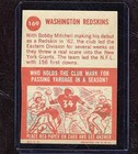 1963 Topps Football  169 Washington Redskins Team Photo  Special Print  Vg-ex 