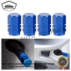 4pcs Aluminum Car Motorcycle Bike Wheel Tire Valve Caps Tyre Rim Stem Blue Set