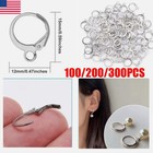 Lot Round Leverback Earwires Stainless Steel Lever Ear Wires Earring Findings Us
