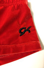Gk Elite Child Medium Cm M Red Velvet Velour Gymnastics Cheer Shorts