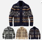 Mens Sweater Big Lebowski Cardigan Knit Jeffery Zip Up Adult New Movie Costume