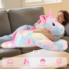 Suzzipals 43 Inch Giant Unicorn Stuffed Animal  Lifelike Giant Plush Unicorn Toy