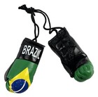 Mini Boxing Gloves Brazil Country Pride Brasil National Flag Mma Car Mirror