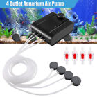 60-350 Gallon Adjustable Silent Air Pump For Aquarium Fish Tank Pond 2 4 Outlet