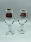 Stella Artois Gold Rim Belgium Chalice  33cl Beer Glasses - Set Of 2