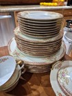 1940 Vintage Noritake N66  m  Wreath Mark Porcelain Pick Plates Cup Bowl Platter