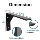 Winker Heavy Duty Shelf Brackets 2 Pack 14 X 10 X 2 1 4 Steel Countertop