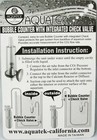 Aqautek Bubble Counter With Integrated Check Valve  - Compact Design
