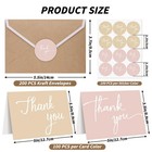 600 Pcs Thank You Cards With Envelopes   3 5x5 Inch  2 Colors-600pcs