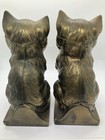 Vintage Brass Cat Kitten Bookends Decor Mid Century Modern Art Deco Animals