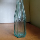 1860s Six Sided Cathedral Peppersauce Bottle Arched Sunken Panels Applied Lip