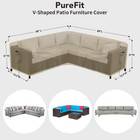 Purefit Outdoor Sectional Sofa Cover Waterproof V Shaped Patio Furniture Covers