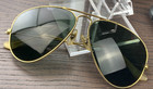 Vintage Bausch   Lomb Ray-ban Gold Rim Aviators sunglasses 58-14 Green Lens