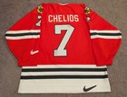 Rare Vintage Nike Chicago Blackhawks Chris Chelios Red Hockey Jersey Men s L 48