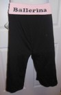 Motionwear Roll Down Waist Ballerina Gaucho Pants Blk pnk Ladies Szs