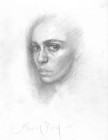 Original Pencil Drawing Portrait Of A Young Woman 9x12 Realism Figurative Art