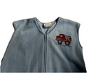 Halo Sleep Sack Fleece With Legs Size 2-3t  Blue With Zipper - Truck Design