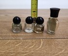 Lot Of  4 Vintage  Mini Mixed Sized Glass Perfume Bottles Empty Miniatures