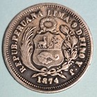 1874 Yj Peru 1 5 Sol Silver