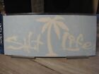 Salt Life Decal - 12  Medium Surface Mount Sticker - Palm Tree - White Sa188