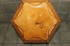 Haeger Pottery Large Hexagonal Planter Golden Brown Drip Glaze Vintage Usa