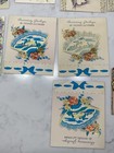 Vintage Greeting Card Lot 18 Birthday Anniversary Wedding New Baby 1940 s Unused