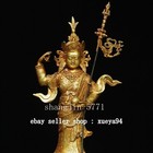 12 6  Old Tibet Buddhism Bronze Gilt Guru Padmasambhava Rinpoche Buddha Statue