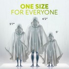 4 Pack Disposable Rain Ponchos For Adults With Hood  Clear Emergency Travel Gear