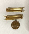 2 Beautiful Vintage Enamel Guilloche Barrettes   Pink Flower